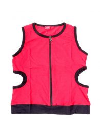 Modelo: Rojo Outlet Ropa Hippie - Top abierto a los lados con TOHC30 - Modelo Rojo