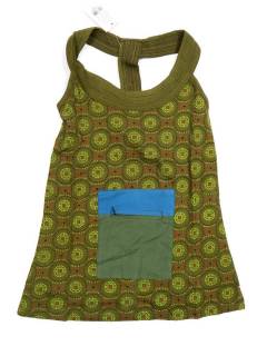 Camisetas - Blusas - Tops - Top hippie algodón TOHC33 - Modelo Verde