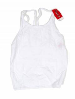 Modelo: Blanco Camisetas Blusas y Tops - Top hippie básico, TOHC35 - Modelo Blanco