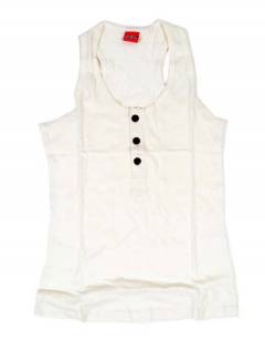 Modelo: Blanco Camisetas Blusas y Tops - Top hippie básico, TOHC37 - Modelo Blanco