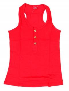 Modelo: Rojo Camisetas - Blusas - Tops - Top básico, liso TOHC37 - Modelo Rojo