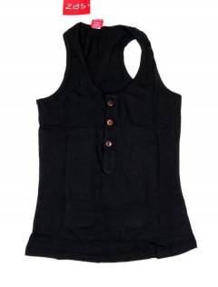 Modelo: Negro Camisetas Blusas y Tops - Top hippie básico, TOHC37 - Modelo Negro