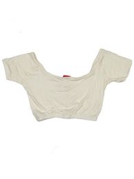 Modelo: Blanco Mini top blusa de manga Mod Blanco