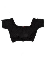 Modelo: Negro Mini top blusa de manga Mod Negro