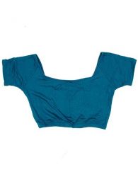 Modelo: Azul Mini top blusa de manga Mod Azul