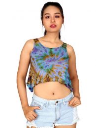 ZAS robapinzas.com | Top Tamaño Mini Teñido Tie Dye Talla única (M/L). La técnica de teñido Tie Dye es totalmente manual técniamente no hay dos prendas exactamente igulaes por lo que los patrones y colores son aproximados.