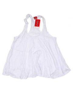 Modelo: Blanco Camisetas y Tops Hippies - Top Liso de tirantes Talla TOJU02P - Modelo Blanco