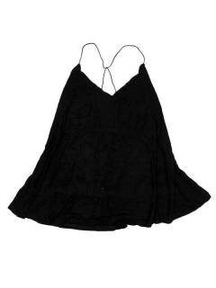 Modelo: Negro Camisetas y Tops Hippies - top blusa amplia recta expandex TOJU07P - Modelo Negro
