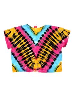 Modelo: Multicolor Tops y Blusas - Top blusa de manga corta Teñido TOJU20 - Modelo Multicolor