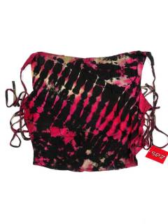 Modelo: Fucsia Tops y Blusas - Top corto estampado tie dye, TOJU24 - Modelo Fucsia