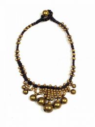Tobillera hippie cascabeles bolas latón,  para comprar al por mayor o detalle  en la categoría de Bisutería y Plata Hippie Artesanal | ZAS. [TOMS09]