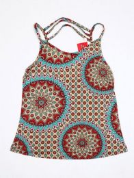 Modelo: Rojo Top hippie con estampado mandalas Mod Rojo