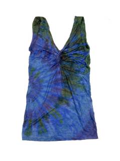 Modelo: Azul osc Tops y Blusas - Top Tie Dye tirante ancho, TOPN03 - Modelo Azul osc