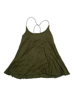 Tops y Blusas - top blusa amplia recta expandex TOPN04P - Modelo Verde