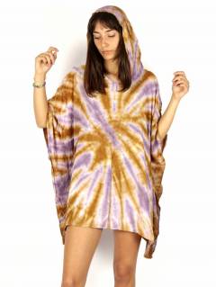 Poncho con capucha Tie Dye TOPN08 para comprar al por mayor o detalle  en la categoría de Ropa Hippie de Mujer | ZAS.