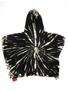 Modelo: Negro Tops y Blusas - Poncho con capucha de rayón TOPN08 - Modelo Negro