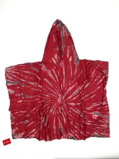 Modelo: Granate Tops y Blusas - Poncho con capucha de rayón TOPN08 - Modelo Granate
