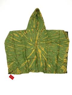Modelo: Verde Tops y Blusas - Poncho con capucha de rayón TOPN08 - Modelo Verde