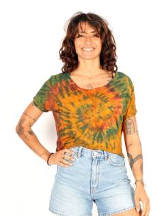 Camiseta Crop Tie Dye con Energía Natural, para comprar al por mayor o detalle.[TOPN16]