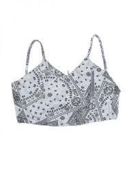 Modelo: Gris mini top hippie, top de tirantes Mod Gris