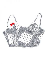 Modelo: Blanco mini top hippie, top de tirantes Mod Blanco