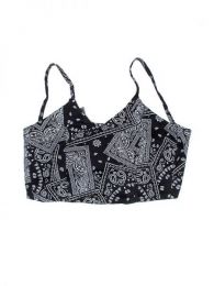Modelo: Negro mini top hippie, top de tirantes Mod Negro