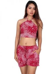 Detalle no seleccionable para compra mini top hippie, top de tirantes detalle del producto