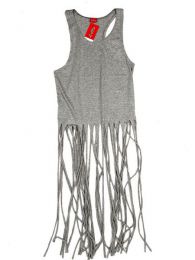 Modelo: Gris Outlet Ropa Hippie - Top expandex poliester con TORC01 - Modelo Gris