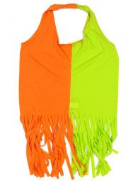 Outlet Ropa Hippie - Top expandex poliester con TORC02 - Modelo Naranja verde