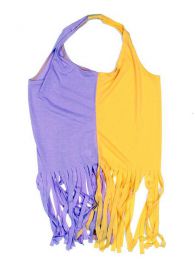 Outlet Ropa Hippie - Top expandex poliester con TORC02 - Modelo Morado naranja