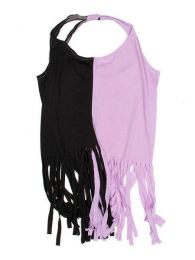 Outlet Ropa Hippie - Top expandex poliester con TORC02 - Modelo Negro morado