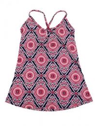 Modelo: Rojo Top hippie con estampado mandalas. Mod Rojo