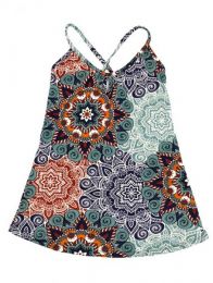 Modelo: Gris Top hippie con estampado mandalas Mod Gris