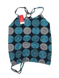Modelo: Azul Top hippie con estampado mandalas Mod Azul