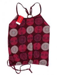 Modelo: Rojo Top hippie con estampado mandalas Mod Rojo