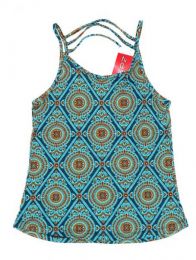 Modelo: Azul Top hippie con estampado mandalas Mod Azul