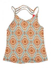 Modelo: Beige Top hippie con estampado mandalas Mod Beige
