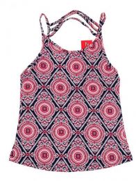 Modelo: Rojo Top hippie con estampado mandalas Mod Rojo