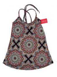 Modelo: Marrón Camisetas y Tops Hippies - Top hippie con estampado mandalas TOSN07 - Modelo Marrón