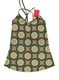 Modelo: Verde Camisetas y Tops Hippies - Top hippie con estampado mandalas TOSN09 - Modelo Verde