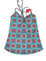 Modelo: Azul Camisetas Blusas y Tops - Top hippie con estampado mandalas TOSN09 - Modelo Azul