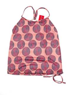Camisetas - Blusas - Tops - Top hippie con estampado espirales TOSN16 - Modelo Rosa