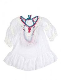 Modelo: Blanco Camisetas - Blusas - Tops - Top hippie de algodón TOTE01 - Modelo Blanco