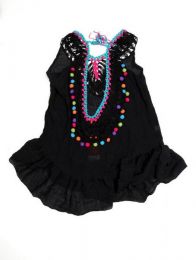 Modelo: Negro Camisetas - Blusas - Tops - Top hippie de algodón TOTE02 - Modelo Negro