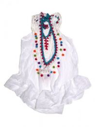 Modelo: Blanco Camisetas - Blusas - Tops - Top hippie de algodón TOTE02 - Modelo Blanco