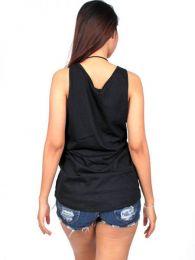 Detalle no seleccionable para compra top calavera hippie, top de detalle del producto