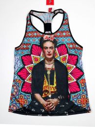Detalle no seleccionable para compra Top y Blusas Hippie Boho Ethnic - Blusa con estampado Frida TOUN40.