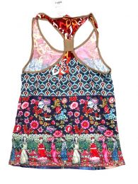 Detalle no seleccionable para compra Top y Blusas Hippie Boho Ethnic - Blusa con estampado Frida TOUN42.