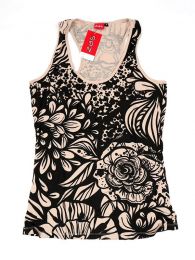 Detalle no seleccionable para compra Top y Blusas Hippie Boho Ethnic - Top estampado de flores étnico TOUN44.