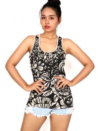 Detalle no seleccionable para compra Top y Blusas Hippie Boho Ethnic - Top estampado de flores étnico TOUN44.